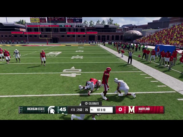 College football 25 msu vs Maryland