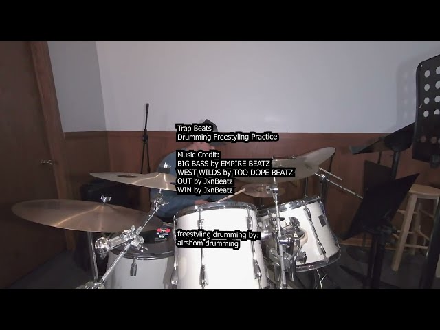 Trying To Drum Freestyle To Random Trap Beats...