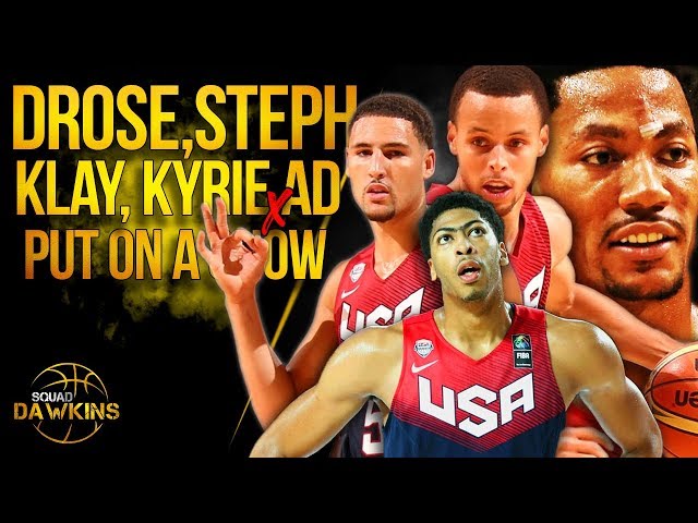 D-Rose, Steph, Klay, Kyrie, AD x 2014 Team USA Put On A Show vs Brasil in Chicago | SQUADawkins