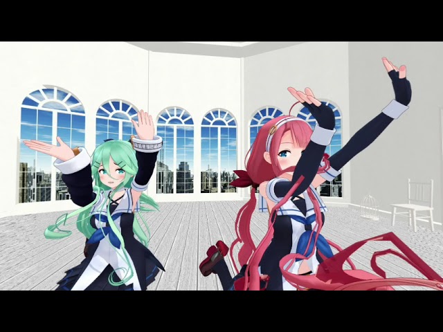 【3D VR180】ライカ by 山風＆江風 目線が合うver【艦これ MMD】8K