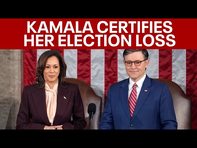 Kamala Harris certifies Donald Trump's election win that she lost