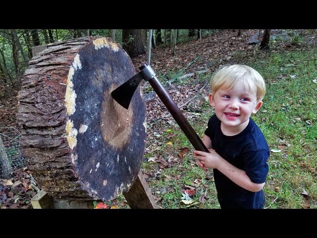 Making an AXE throwing target & Tomahawk!