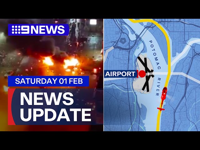 Philadelphia plane crash tragedy; New details from Washington DC plane crash | 9 News Australia