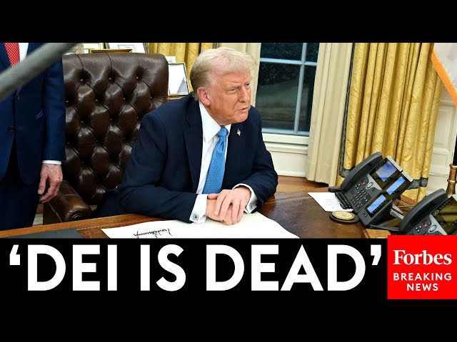 JUST IN: President Trump Declares DEI 'Dead' When Asked If Government Websites Will Be Shut Down