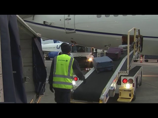 'No time to waste': Watch how United Airlines workers navigate holiday rush at Dulles | NBC4