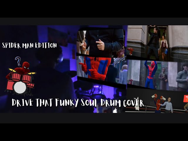 VR180 Drive That Funky Soul Spider Man Edition - Drum Cover VR LIV