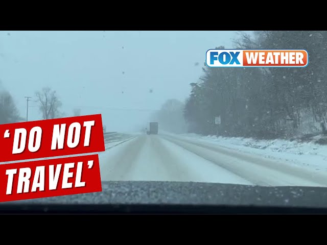 Drivers In Virginia Urged To Stay Off Roads As Deadly Winter Storm Slams Mid-Atlantic