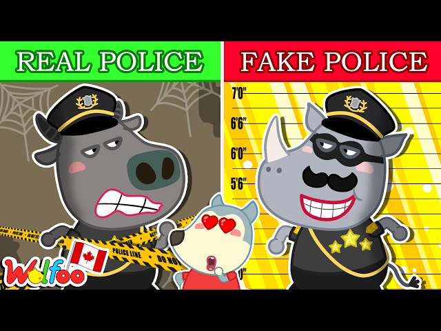 When FAKE Cops Meet REAL Cops 👮 Kids Safety Tips 🇨🇦 Wolfoo Kids Cartoon