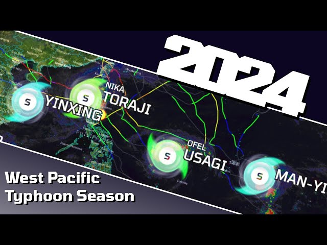 2024 West Pacific Typhoon Season Animation