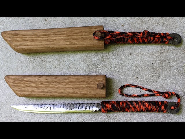 How to make a knife from all thread - knife making on a budget - Forging a knife without power tools