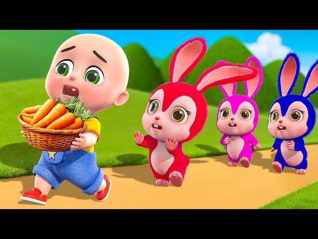 Baby Bunnies Chasing Baby Bobo for Carrot Song New Compilation | Baby Cartoon & Kids Songs Baby Bobo