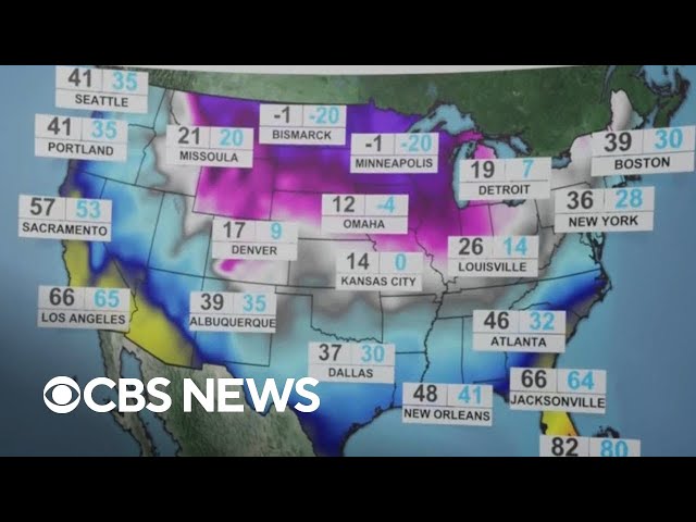 Extreme cold weather forecast for U.S.