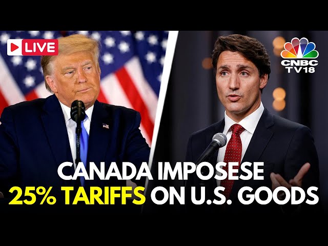 LIVE: Trudeau Announces 25% Retaliatory Tariffs on U.S. Goods Starting Tuesday | Trump Tariffs |N18G