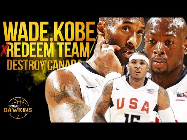 With No LeBron, Bald D-Wade Leads Melo, Kobe x 2008 USA Redeem Team To a 55 Pts Win vs Canada