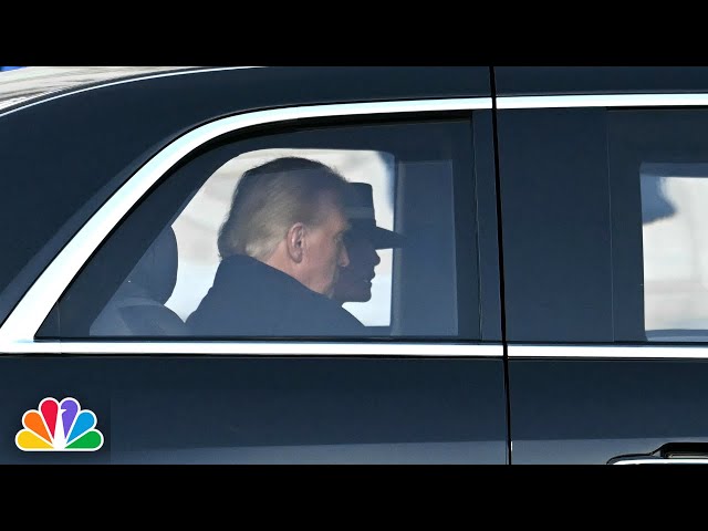 Donald Trump rides to Capital One Arena for parade after Inauguration Ceremony at US Capitol