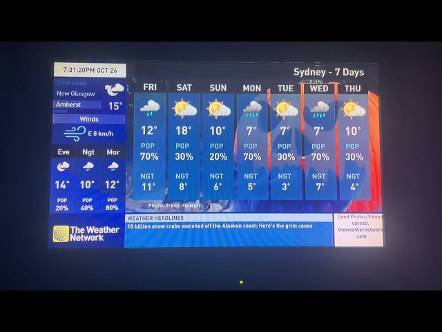 The Weather Network Local Forecast Thursday October 26 2023 (2)