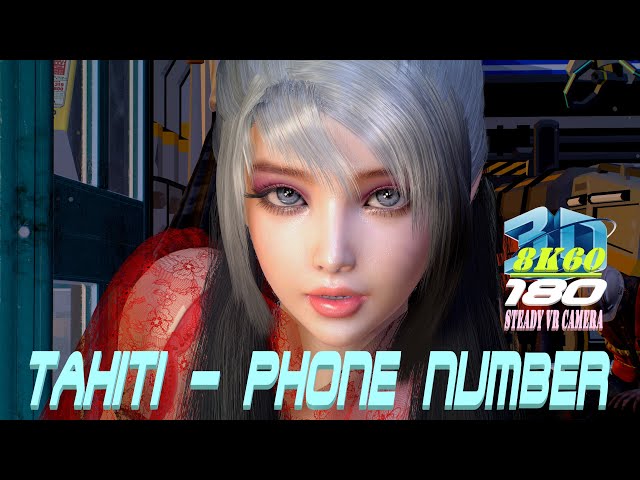 3DVR180 8K VaM TAHITI (타히티) - PHONE NUMBER (폰넘버), Dance, MMD, ダンス, 60FPS VR 180