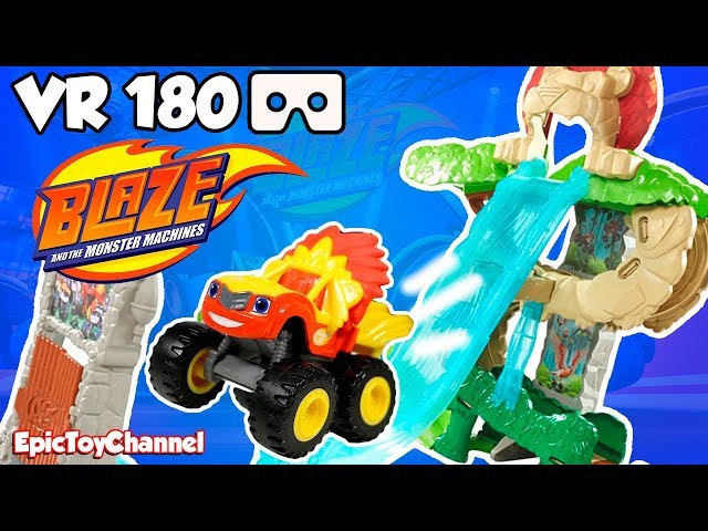 Blaze and the Monster Machines VR180 Animal Island Stunts Speedway Playset with Blaze Wild Wheels