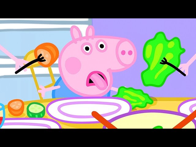 Peppa Pig in Hindi - Lunch with George! - हिंदी Kahaniya - Hindi Cartoons for Kids