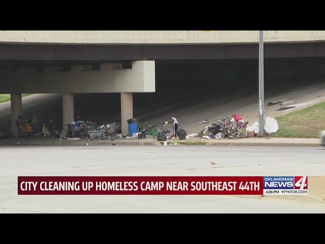 City cleaning up homeless camp near Southeast 44th