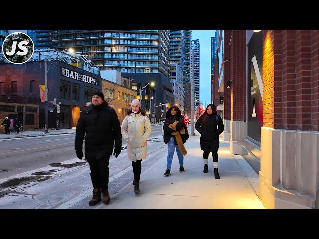 Saturday Evening Entertainment District Toronto Walk (Jan 2025)