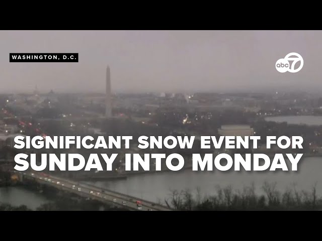 DC area prepares for potentially significant snow on Sunday into Monday