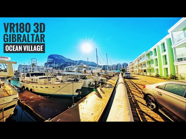 Gibraltar - Ocean Village and Airport Runway (VR180)