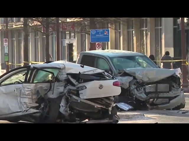 Pickup truck rams into car in Arlington, killing driver | NBC4 Washington