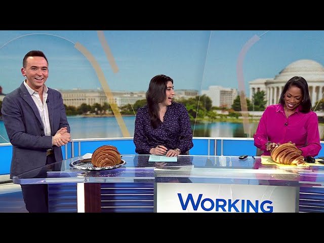 Bakery creates giant croissants to mark the pastry's national day | NBC4 Washington