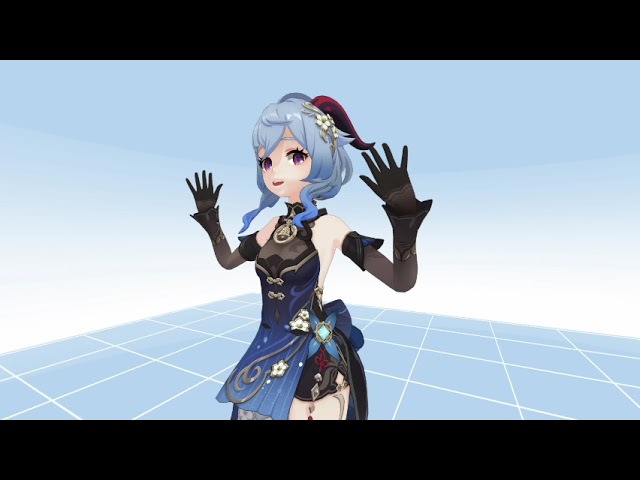 【VR180】ビビデバ by 甘雨（新衣装）【原神 MMD 8K】 M injected