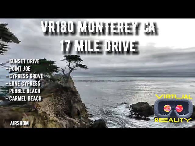 VR180 Monterey CA - 17 Mile Drive Experience - Lone Cypress Tree (With Fam)