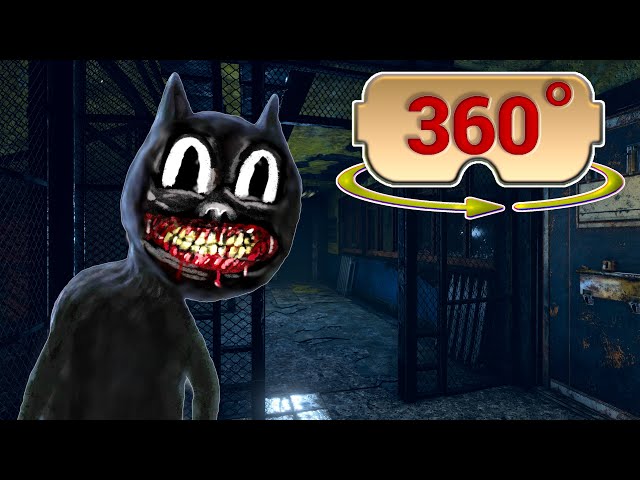 360° Horror: Trapped in a Haunted Asylum with Cartoon Cat | VR Chase Experience!