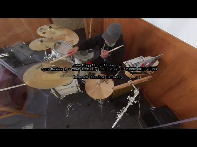 VR180 airshom Drum Cover - HOLD LINE Opus Number 1 Trap Remix play along