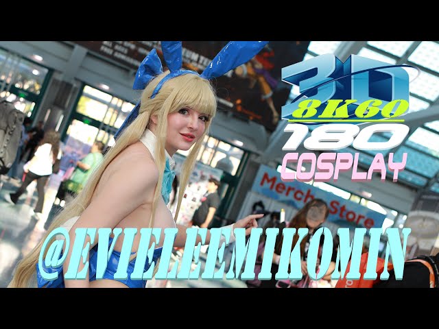 VR180, 3D, Cosplay, Evieleemikomin, Anime Expo 2023, Bunny girl, コスプレ, バニーガール, 8K60 3DVR180