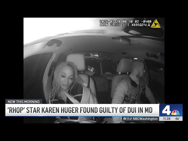 Body camera video shows RHOP star Karen Huger after DUI crash | NBC4 Washington