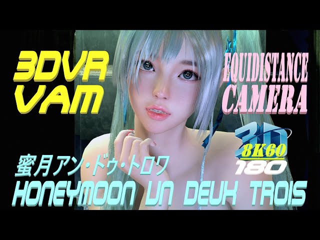 Equidistance Camera, 3DVR180 8K VaM Honeymoon Un Deux Trois (蜜月アン・ドゥ・トロワ), Dance, MMD,VR180