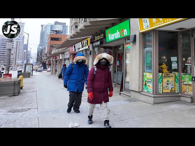 Coldest Day This Year on Yonge in North York | Toronto Walk (Jan 2025)