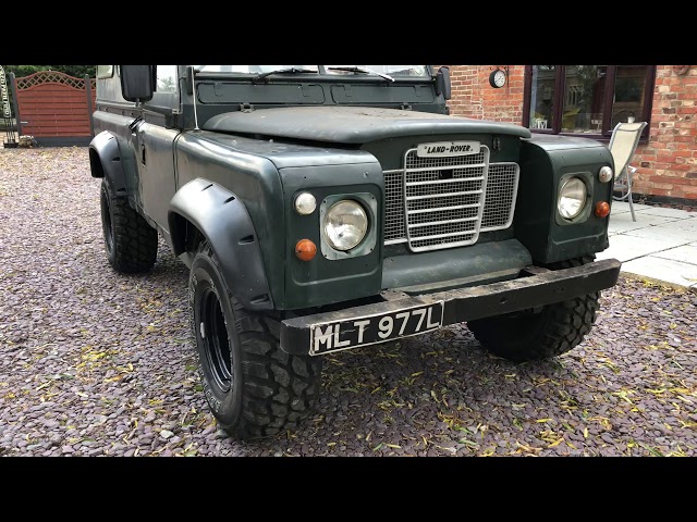 Betty back in town, Land Rover Series 3 Big Wheels back out of the garage