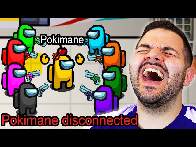 We made Pokimane RAGE QUIT Among Us...