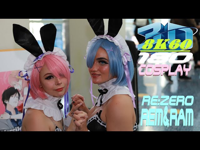 VR180, 3D, Re:Zero Rem&Ram Bunny Girls, Cosplay, AX2023, Tempermental The Band, コスプレ, 3DVR