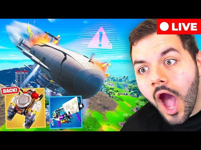 THE BLIMP CRASHED! JETPACKS ARE BACK! HUGE FORTNITE UPDATE!