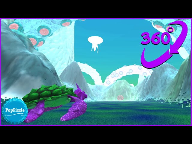 360 video || Alien Turtle Ride || Relaxing Animation VR