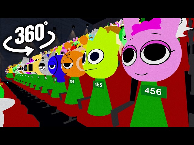 Incredibox Sprunki Squid Game in Cinema Hall  | 360° VR Animation