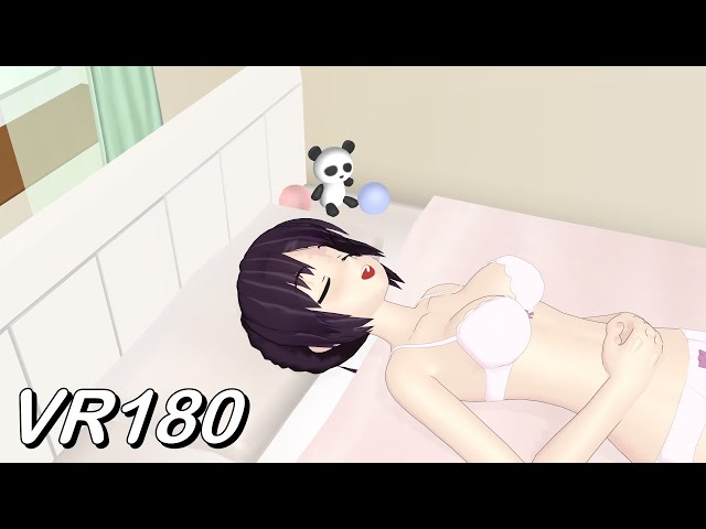 【VR180】女の子の日常モーションいかもちゃん寝返り編【MMD 8K】 M injected