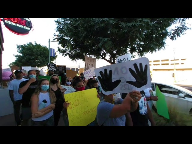 A scene from the Downtown Gilbert Black Lives Matter Protest 6/6/2020 VR180 3D.