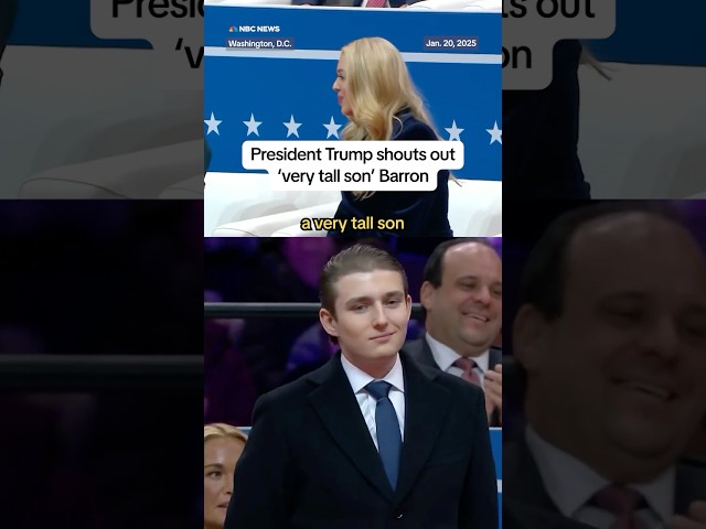 President Trump shouts out 'very tall son' Barron