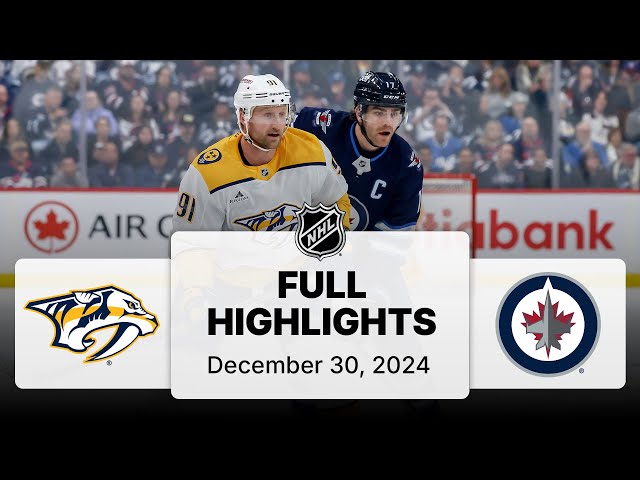 NHL Highlights | Predators vs. Jets | December 30, 2024