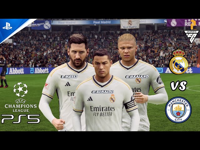 FC 25 - Real Madrid vs Man City Ft. Ronaldo,Messi,Haland | UEFA Champions Final | PS5™4k