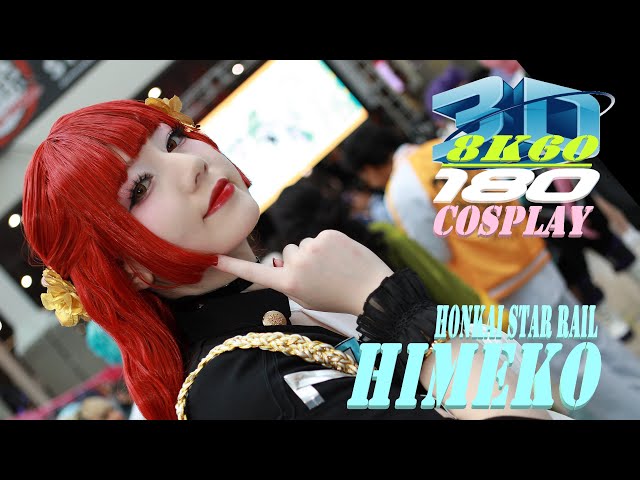 Houkai Star Rail Himeko Cosplay, 3D VR180, AX2024, 原神 崩壊スターレイル姫子, bitterrabbitcos,コスプレ, 3DVR, 8K60