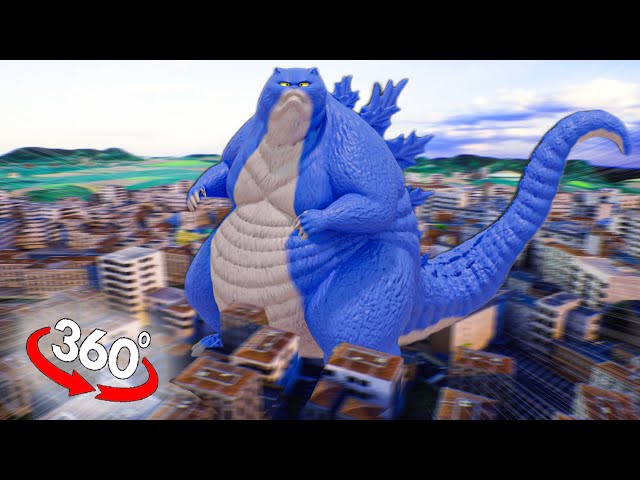 360° CatZilla attacked my CITY! Guys HELP! | 4K VR  Experience